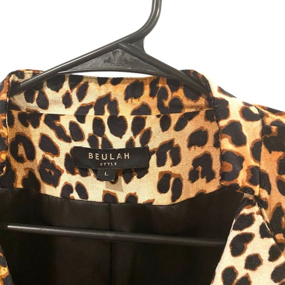 Anthropologie Beulah Leopard Print Fitted Blazer L - Picture 3 of 9